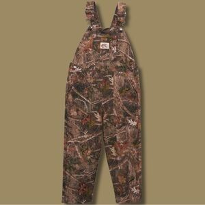 NWT! Bass Pro Shop (Toddler 3T/3A) Logo Camo Overalls in True Timber Kanati